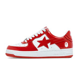 A Bathing Ape Bape Sta Patent Leather White Red