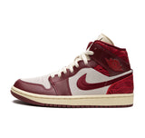 Air Jordan 1 Mid Tiki Leaf Team Red