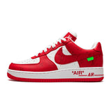 Louis Vuitton Nike Air Force 1 Low By Virgil Abloh White Red