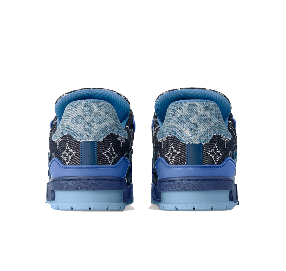 Louis Vuitton LV Trainer "Blue Patchwork Monogram Denim"