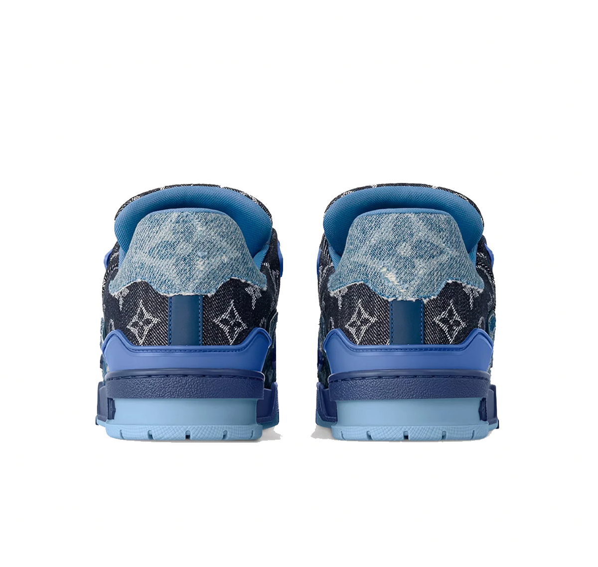 Louis Vuitton LV Trainer "Blue Patchwork Monogram Denim"