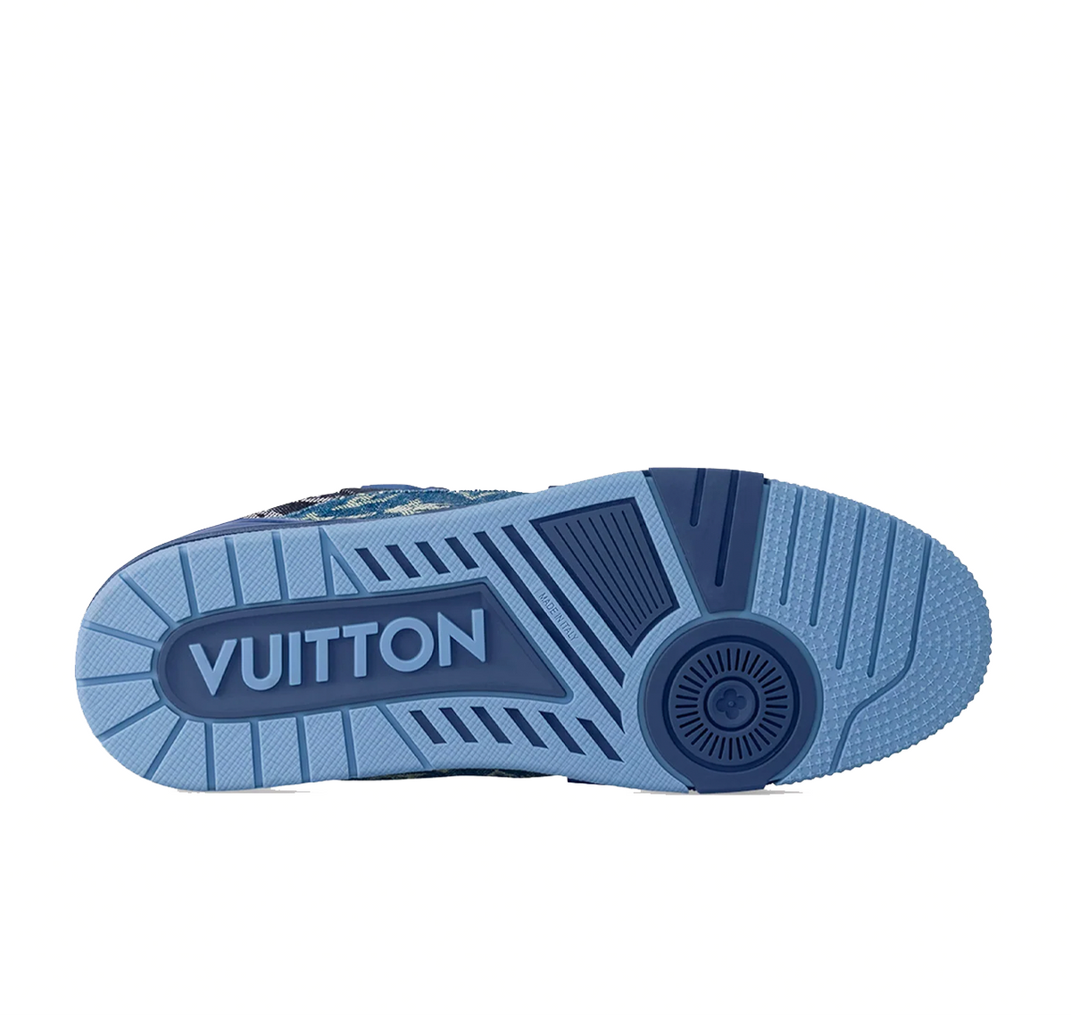 Louis Vuitton LV Trainer "Blue Patchwork Monogram Denim"