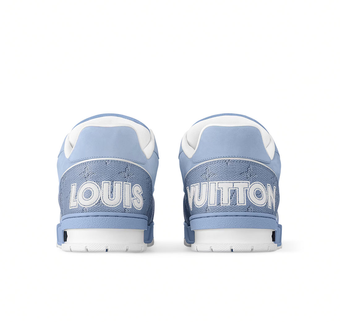 Louis Vuitton LV Trainer Sneaker “Blue Monogram Nubuck”