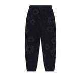 Denim Tears Mono Cotton Wreath Sweatpants Black