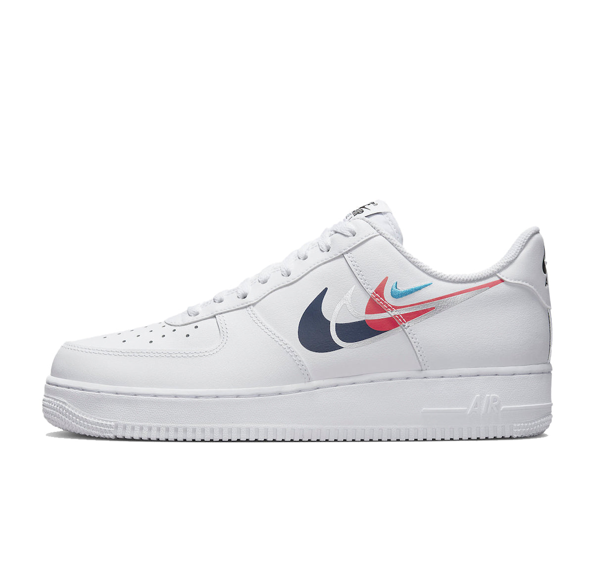 Nike Air Force 1 Low '07 Quadruple Swoosh White Navy Crimson