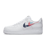Nike Air Force 1 Low '07 Quadruple Swoosh White Navy Crimson