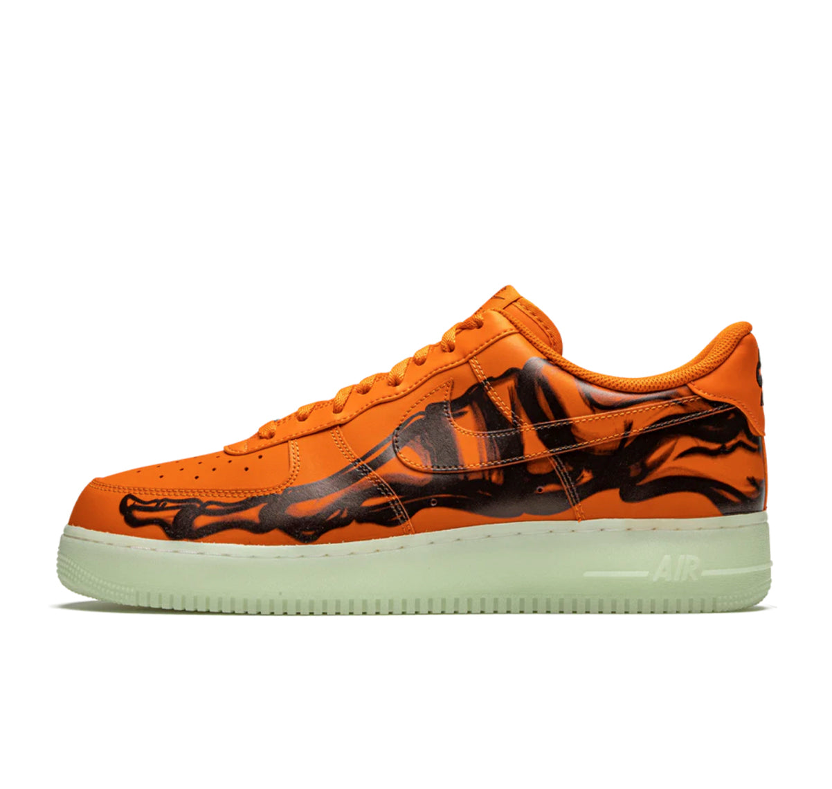 Nike Air Force 1 Low Orange Skeleton Halloween
