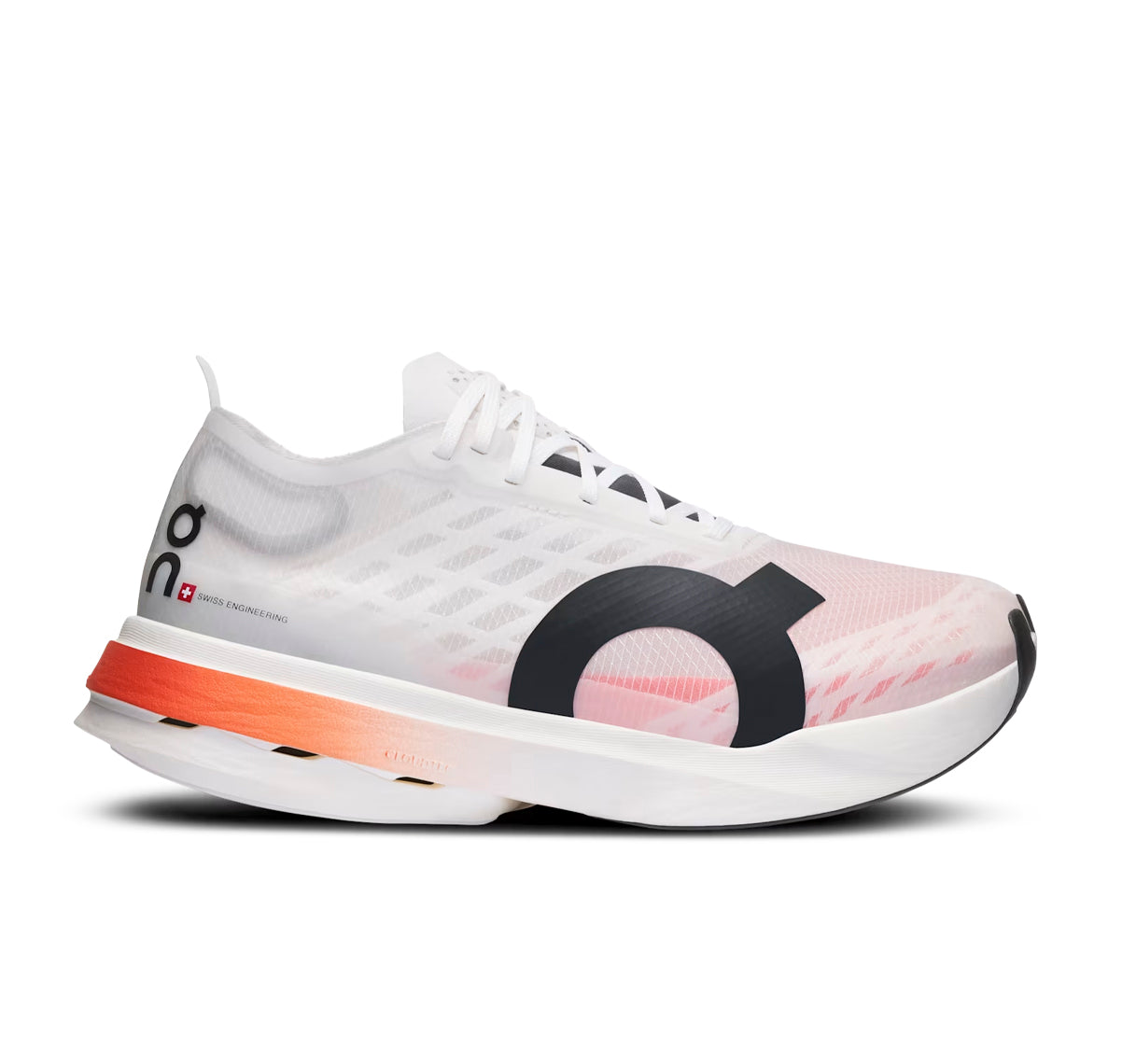 On Running Cloudboom Strike White Black Orange