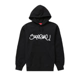 Supreme Raised Handstyle Hooded Sweatshirt Black