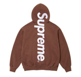 Supreme Satin Applique Hooded Sweatshirt (FW24) Brown