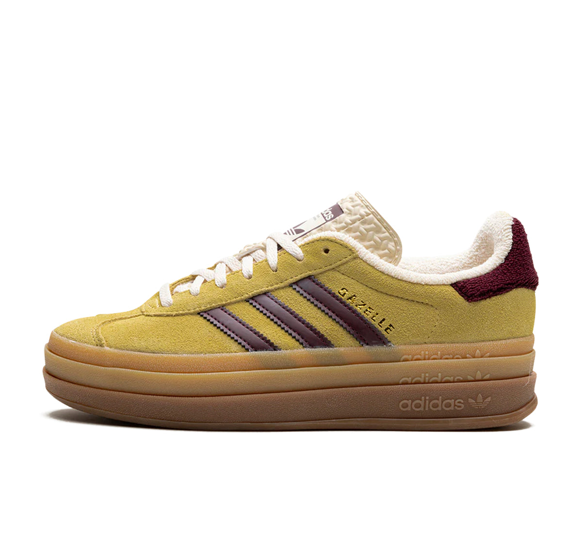 adidas Gazelle Bold "Almost Yellow Maroon"