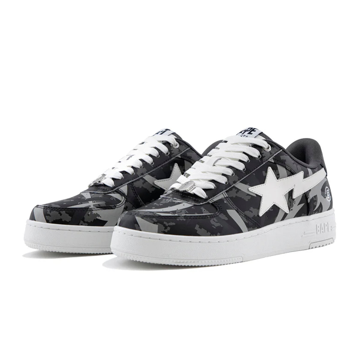 A Bathing Ape Bape Sta Low "CLOT Gray Digital Camo"