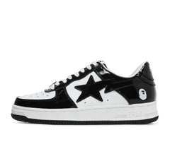 A Bathing Ape Bape Sta Patent Leather "Black White"