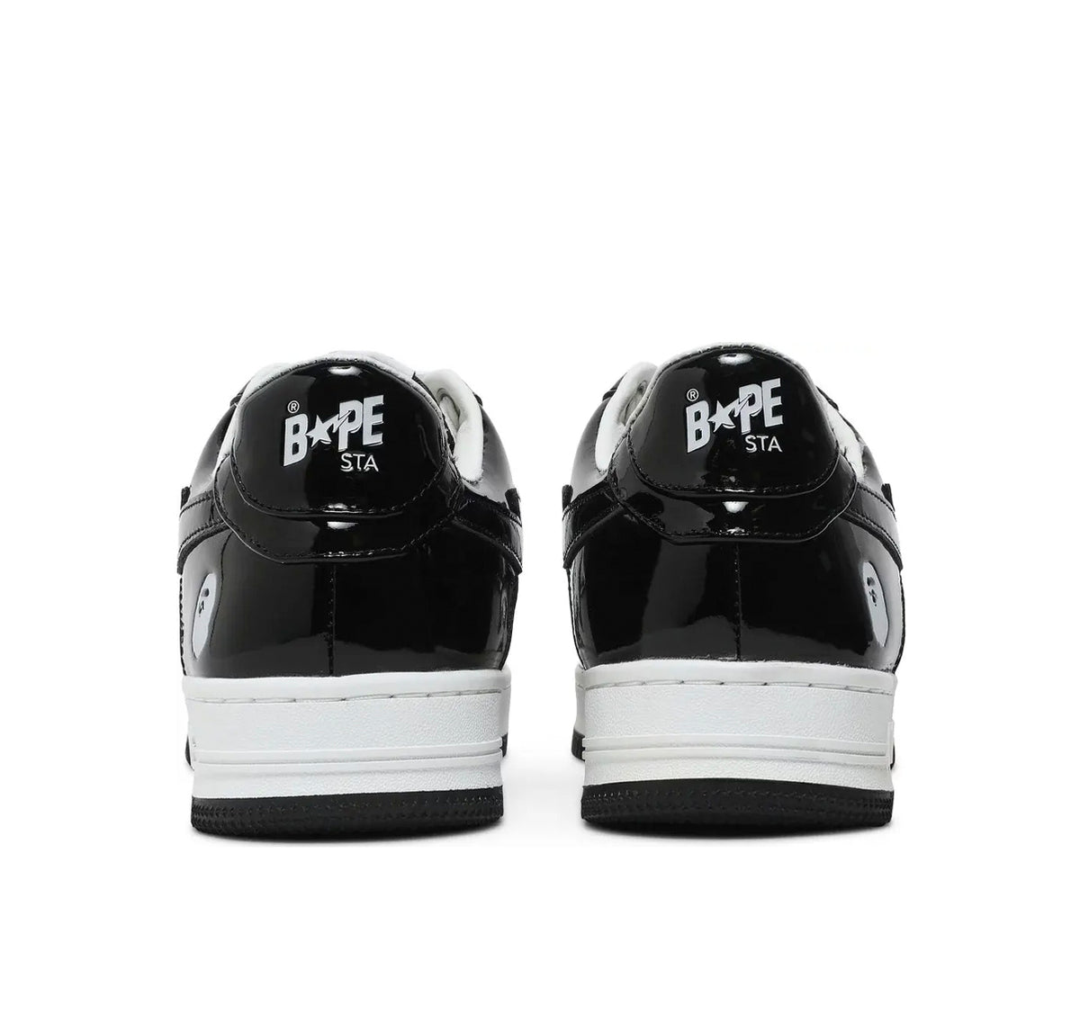 A Bathing Ape Bape Sta Patent Leather "Black White"