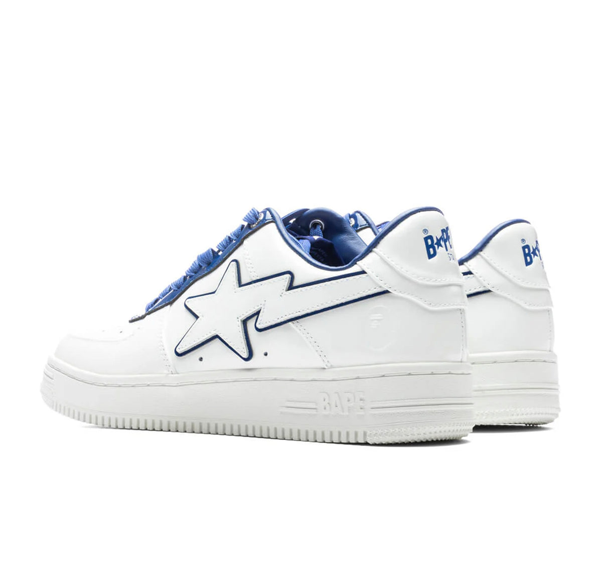 A Bathing Ape Bape Sta Patent Leather White Blue