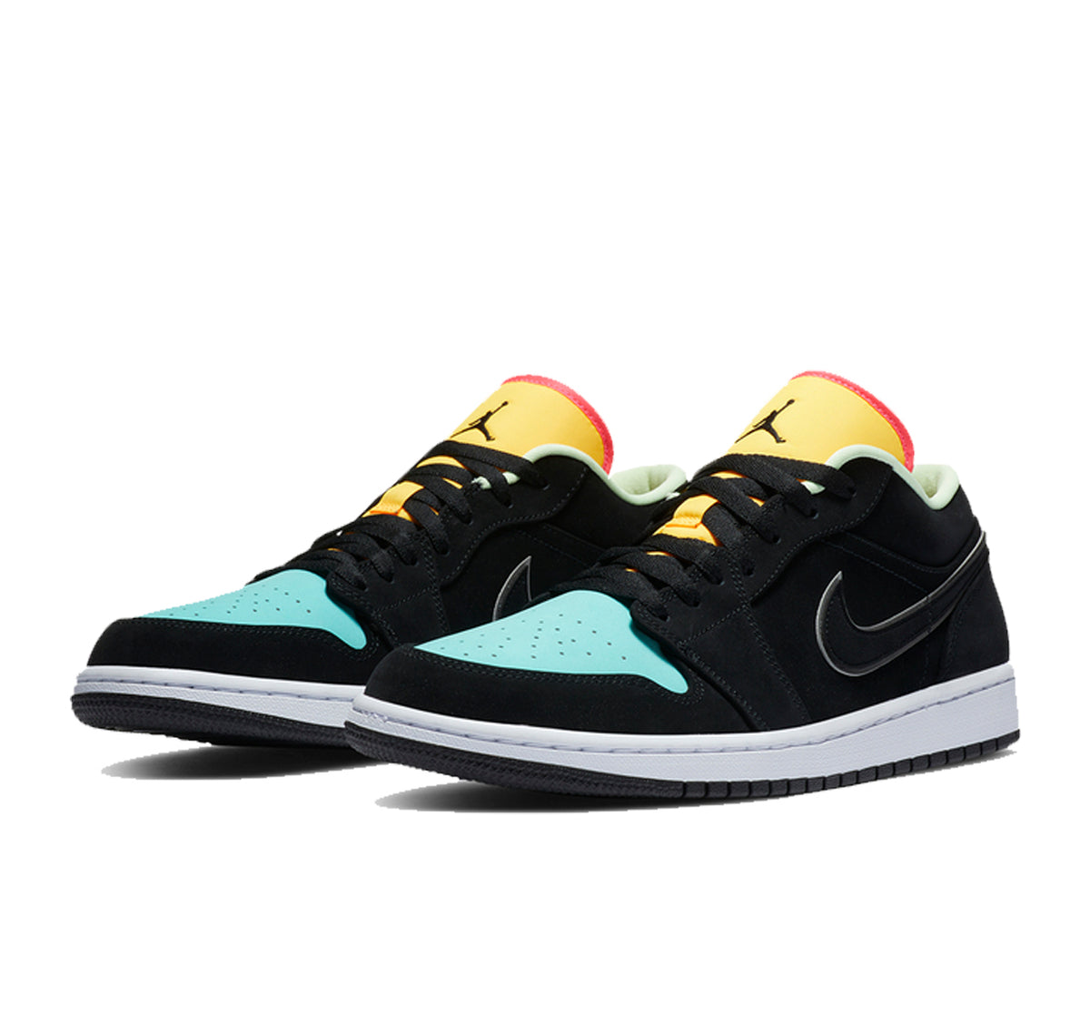 Air Jordan 1 Low "Black Aurora Green Laser Orange"