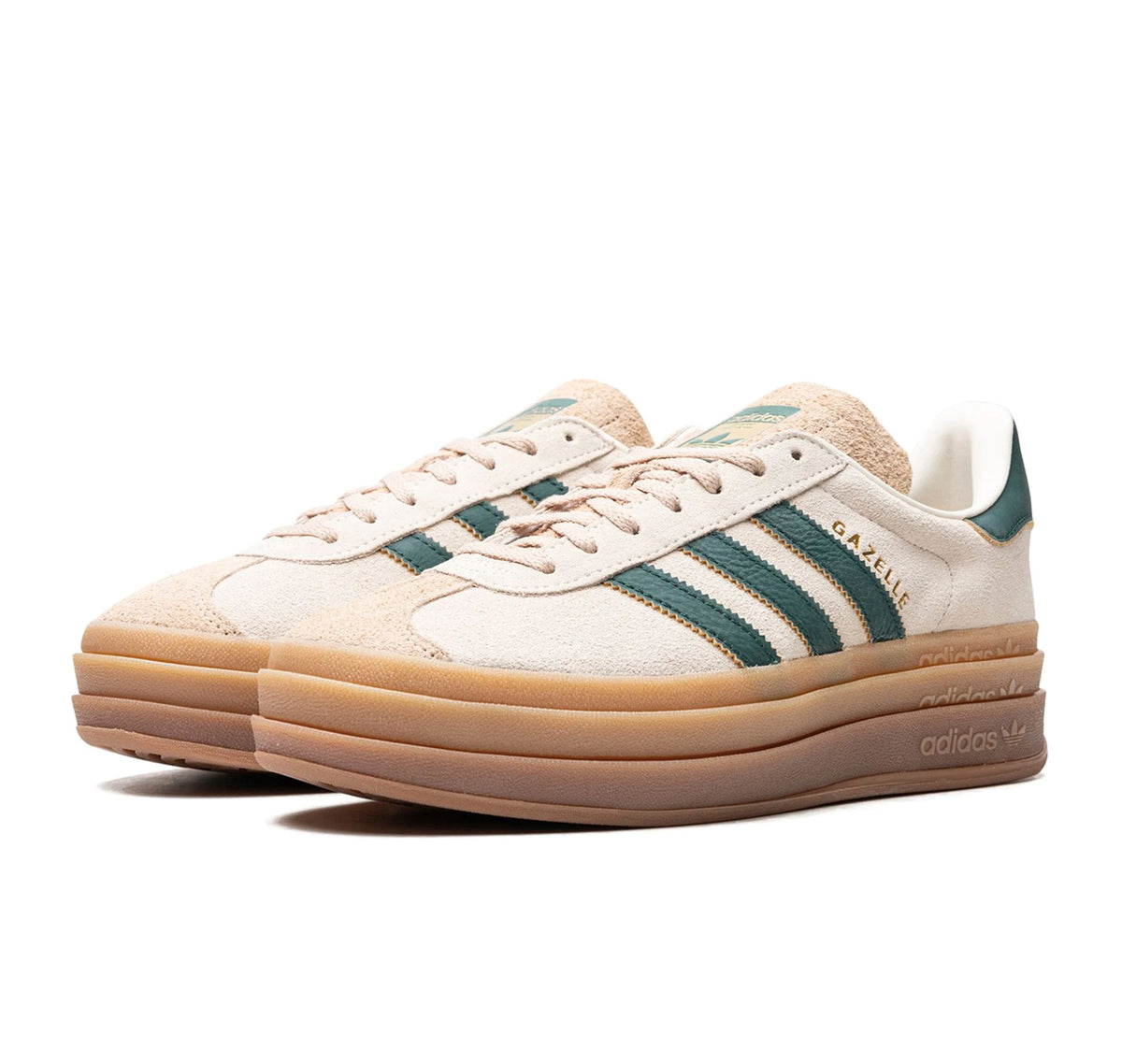 Adidas Gazelle Bold "Magic Beige Collegiate Green"