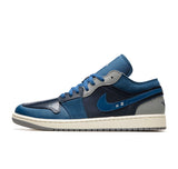 Jordan 1 Low Craft Obsidian French Blue Ashen Slate White