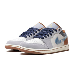 Air Jordan 1 Low "Phantom Repaired Denim Swoosh"