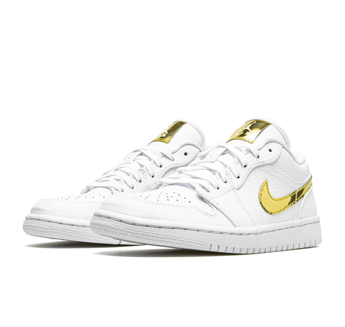 Air Jordan 1 Low "White Metallic Gold"