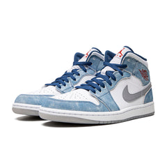 Jordan 1 Mid "French Blue Fire Red"