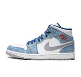 Jordan 1 Mid "French Blue Fire Red"