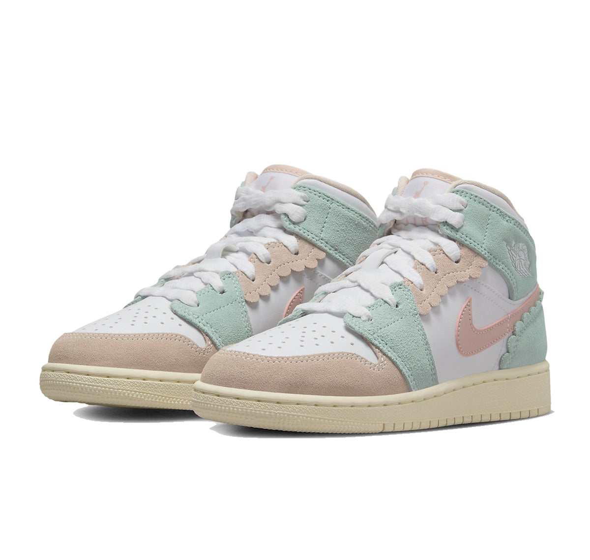 Air Jordan 1 Mid Pink Oxford