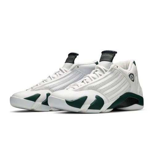 Air Jordan 14 Retro White Forest Green