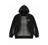 Amiri Zip Hoodie “Black Wash Studded Logo” - foto 1