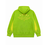 Amiri Zip Hoodie “Lime Green Studded Logo” - foto 2