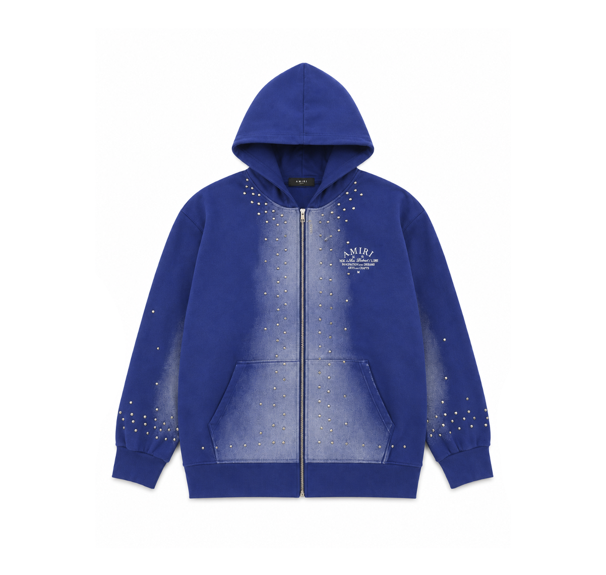 Amiri Zip Hoodie “Royal Blue Studded Logo” - comprar en Colombia con envío gratis