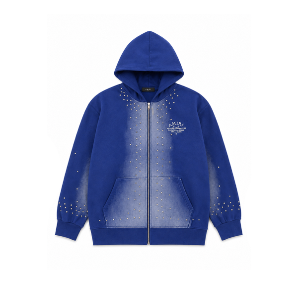 Amiri Zip Hoodie “Royal Blue Studded Logo” - sneakers y ropa en Colombia
