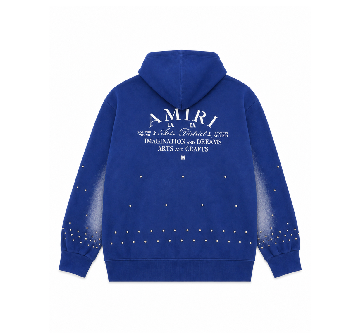 Amiri Zip Hoodie “Royal Blue Studded Logo”