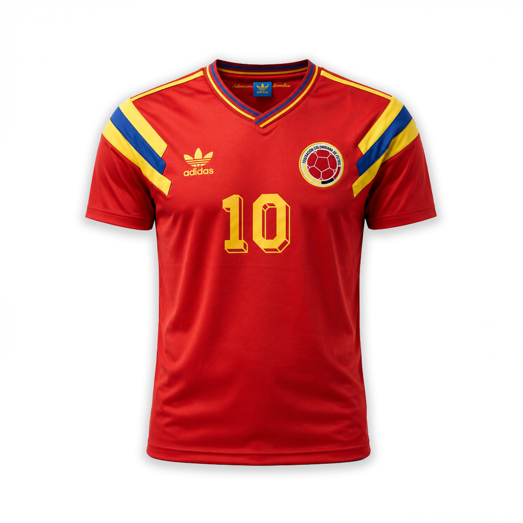Camiseta Selección Colombia 1990 Retro Visita