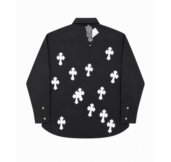 Chrome Hearts Long Sleeve Shirt “Black White Cross Patch” - vista alterna
