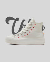 Converse Chuck Taylor All-Star Lift Hi White Red