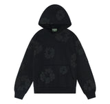 Denim Tears Cotton Wreath Hoodie Black Monochrome