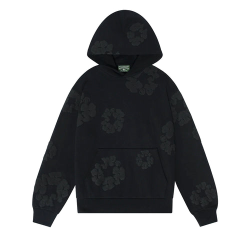 Denim Tears Cotton Wreath Hoodie Black Monochrome