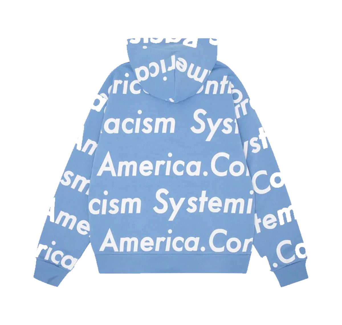 Denim Tears x Arthur Jafa Systemic Racism Controls America Zip Up Hoodie Dusty Blue