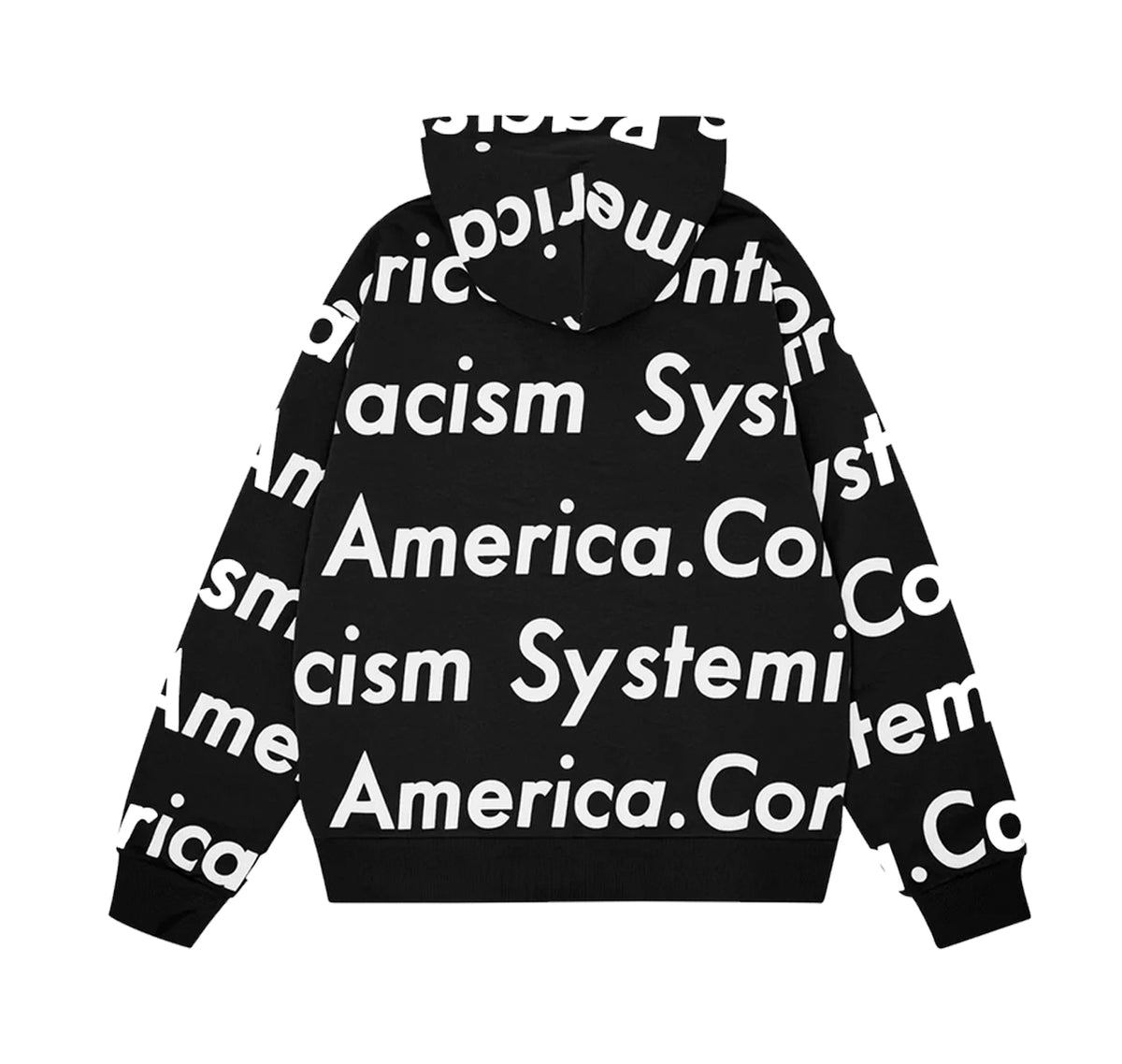 Denim Tears x Arthur Rafa Systemic Racism Controls America Zip Up Hoodie Black