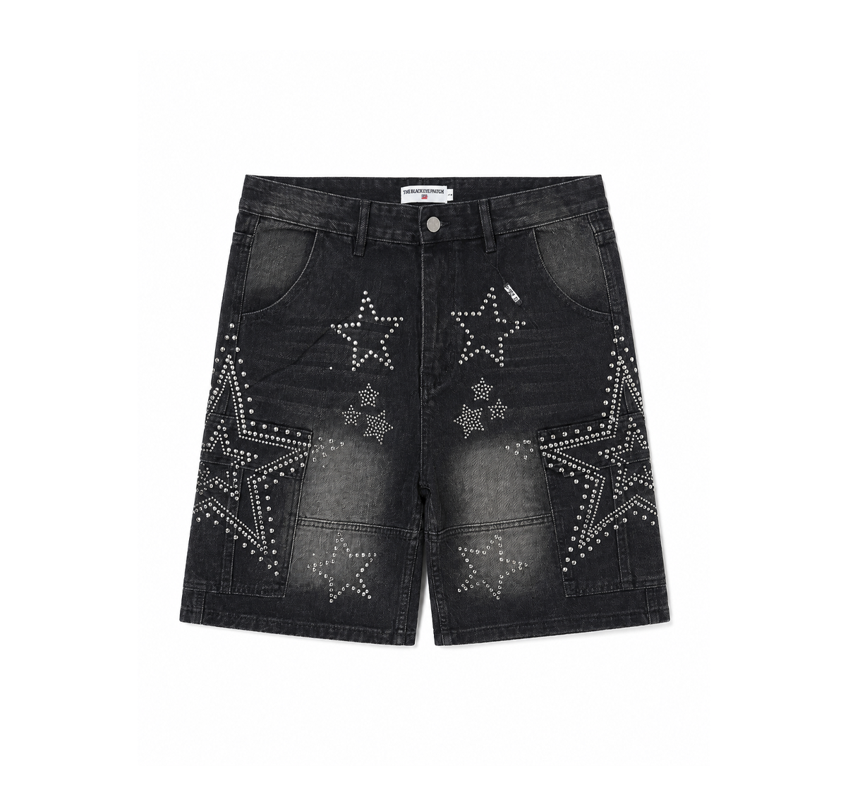 Denim Shorts “Washed Black Rhinestone Stars” - comprar en Colombia con envío gratis