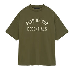 Fear of God Essentials Jersey Crewneck Tee Military (FW24)