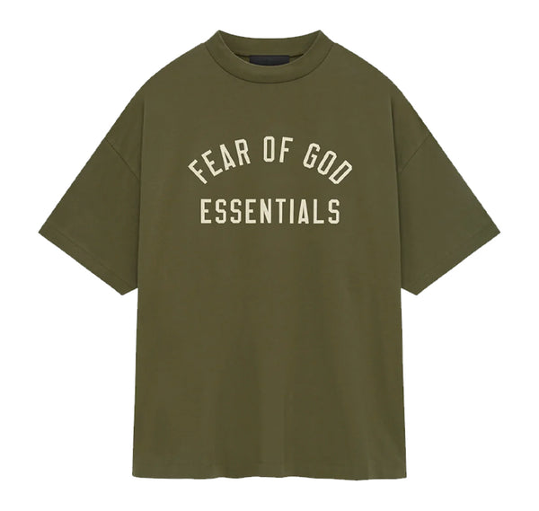 Fear of God Essentials Jersey Crewneck Tee Military (FW24)