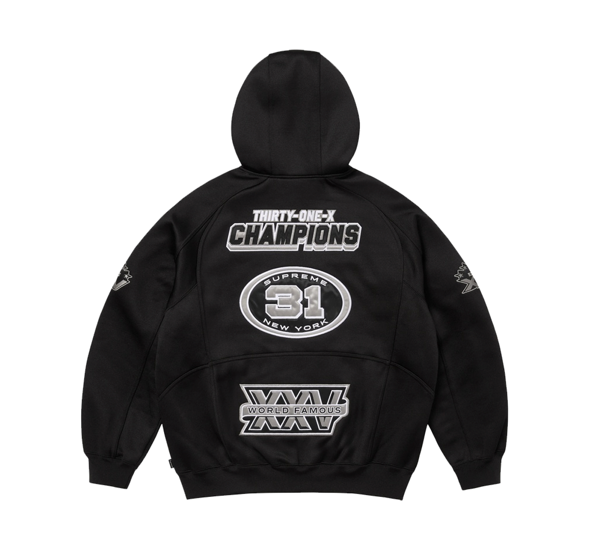 Supreme Football Zip Up Hooded Sweatshirt Black