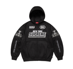Supreme Football Zip Up Hooded Sweatshirt Black