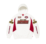 Supreme Football Zip Up Hooded Sweatshirt White