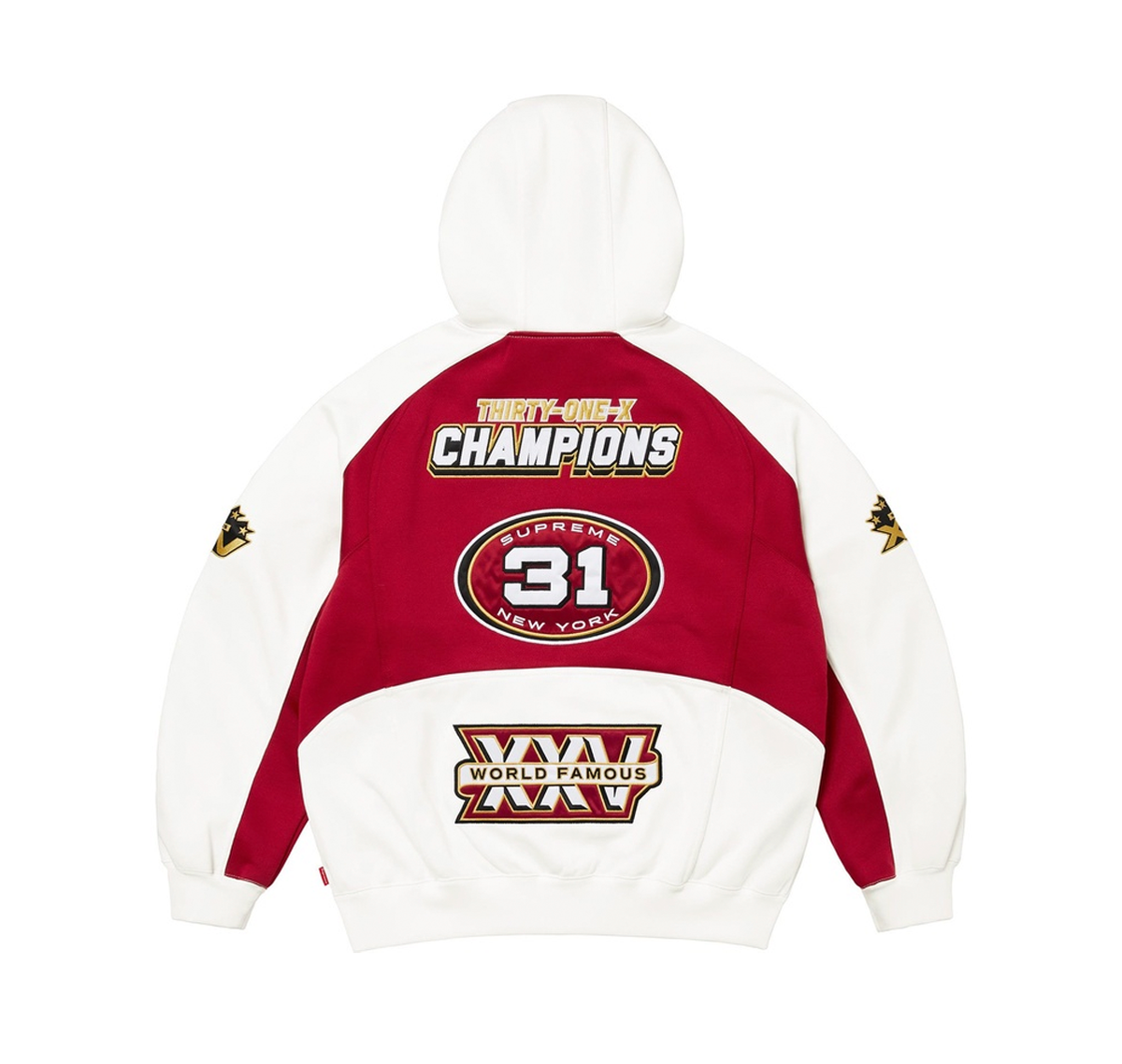 Supreme Football Zip Up Hooded Sweatshirt White