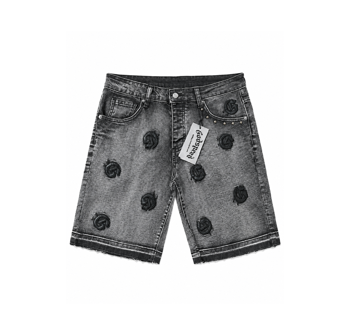 Godspeed Denim Shorts “Washed Black Logo Embroidery” - comprar en Colombia con envío gratis
