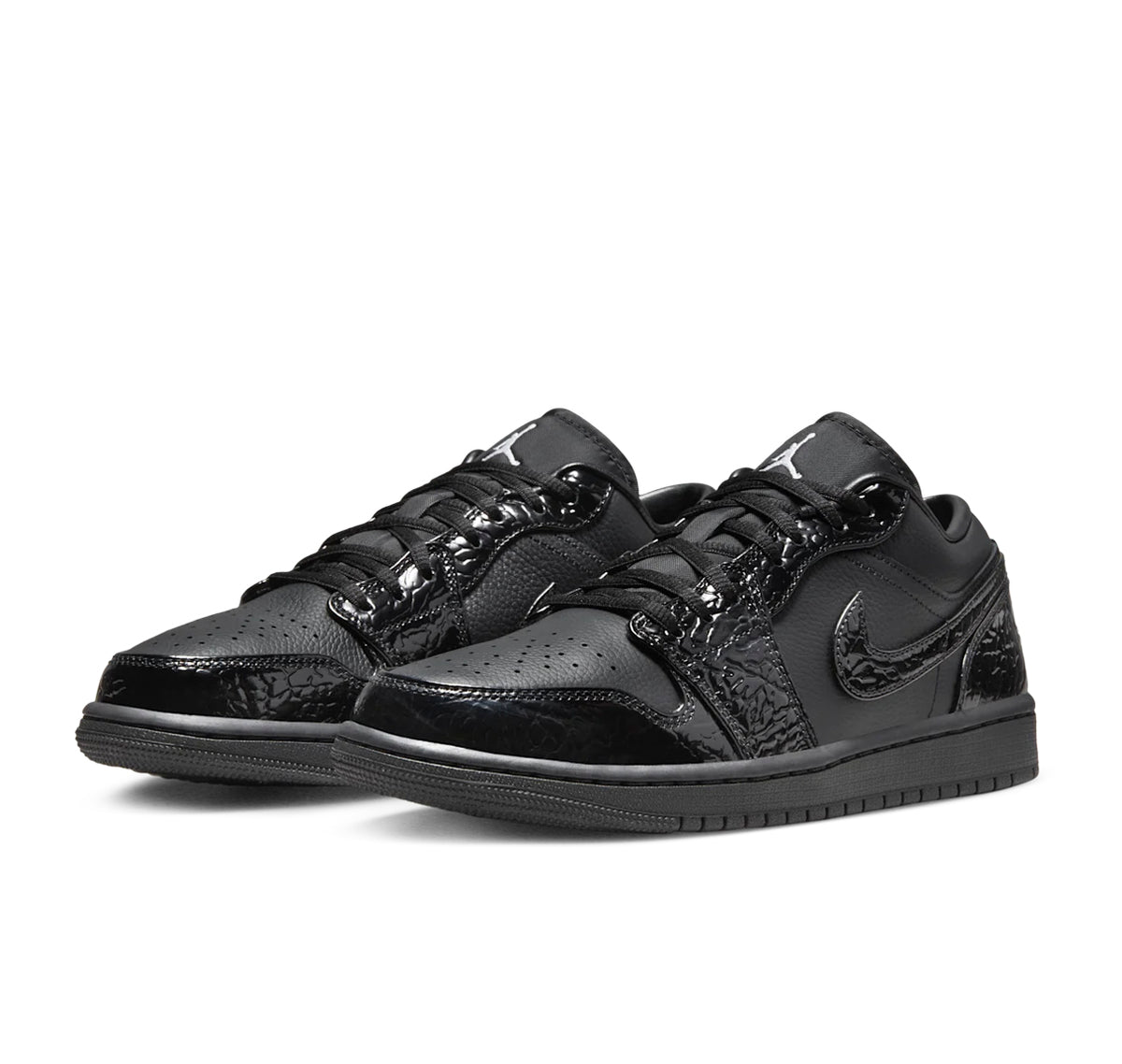 Jordan 1 Low Patent Elephant Black