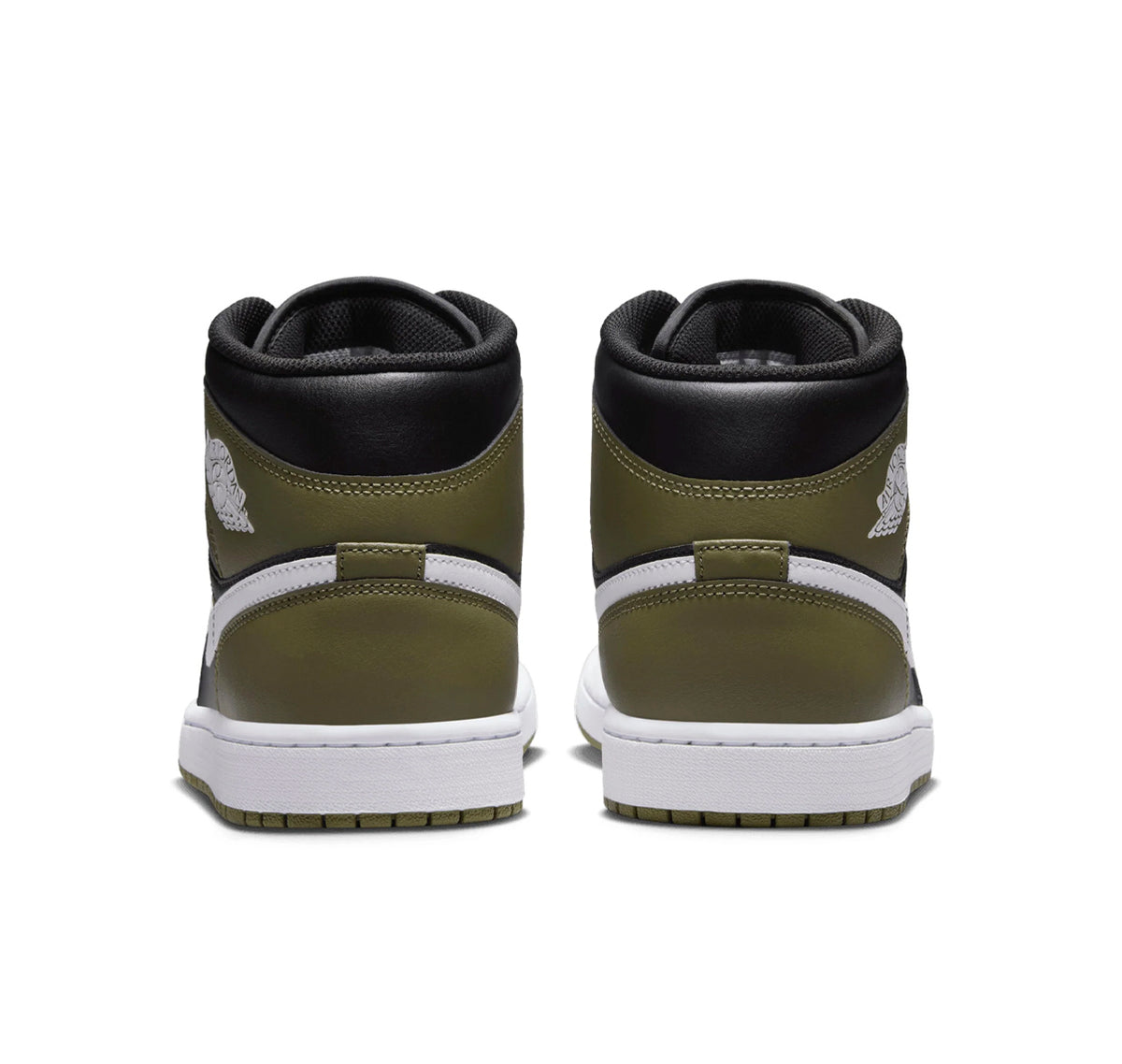 Jordan 1 Mid Black White Olive